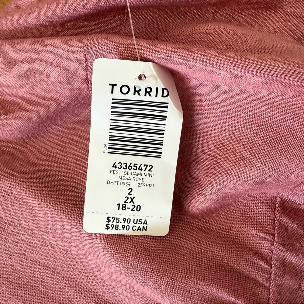 Torrid Festi NWT 2X mini dress mesa rose - Picture 4 of 12